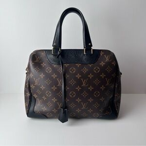 Louis Vuitton Monogram Black and Brown Satchel